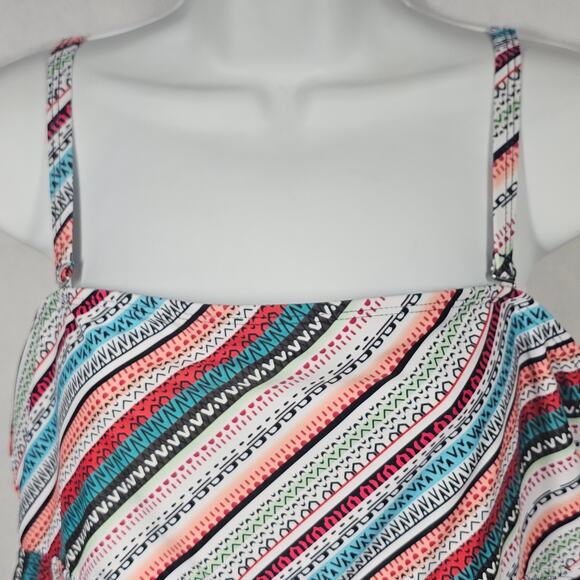 Lands' End Swim Shorts Scuba Blue Solid Size 12P + Bonus Tankini Top XL - Picture 9 of 10